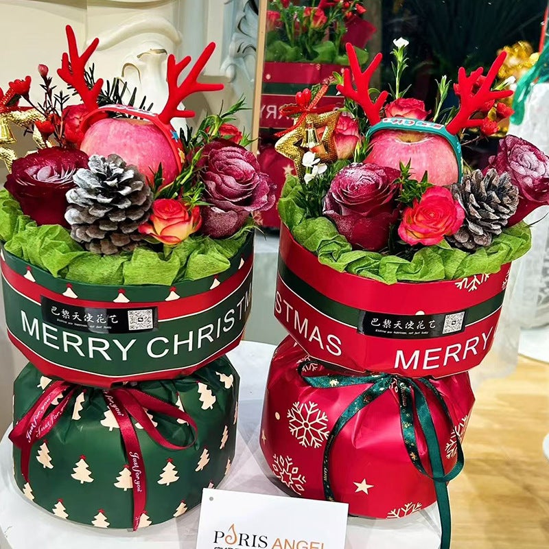 Brilliant Christmas Flower Wrapping Paper – Plastic Film Gift Packaging, 20 Sheets, 57x57cm - Image 5