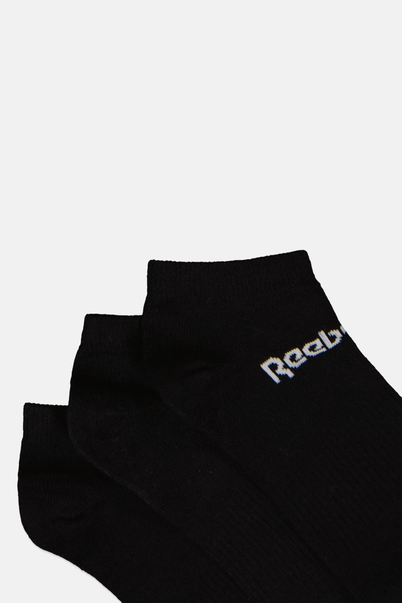 Reebok Men 6 Pairs Brand Logo Low Cut Socks, Black - Image 2