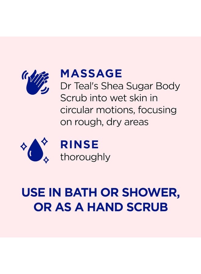 Dr Teal's Dr Teal's Shea Sugar Body Scrub, Rose with Essential Oil, 19 oz (Pack of 3)  - Image 3