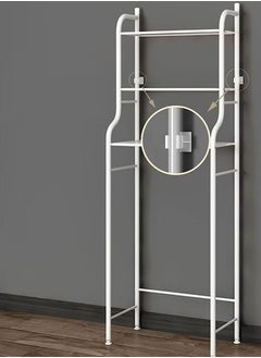 BLOOMING TIME Bathroom Floor-Standing Vertical Toilet Rack Without Perforation Combination, Durable, Large Capacity, Easy To Assemble, Space-Saving White  - Image 5