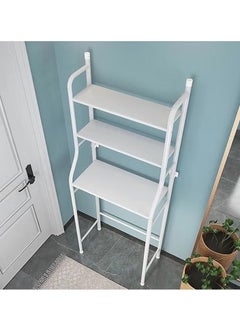 BLOOMING TIME Bathroom Floor-Standing Vertical Toilet Rack Without Perforation Combination, Durable, Large Capacity, Easy To Assemble, Space-Saving White  - Image 3