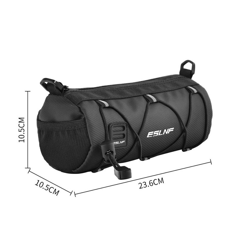 Premium Large Capacity Bike Handlebar Bag - Waterproof Nylon Bicycle Front Storage Pouch with Reflective Strips, Multi-Functional Cycling Accessory with Shoulder Strap for Mountain Road Commuter  Bikes