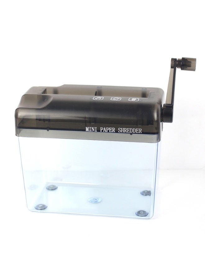 Generic 1 Piece Hand Operated Mini Paper Shredder For Home & Office Multicolour 