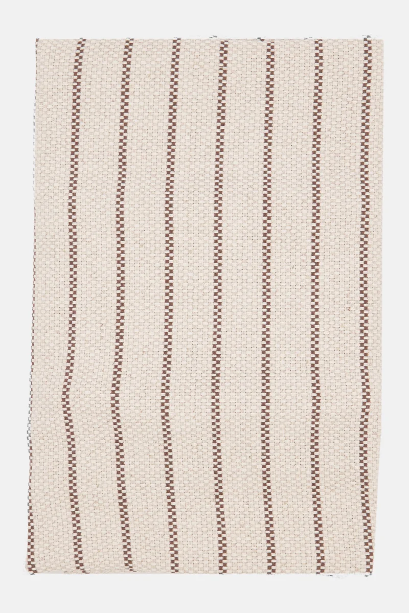Muy Mucho Stripe Cushion Cover 60 H x 60 L cm, Beig