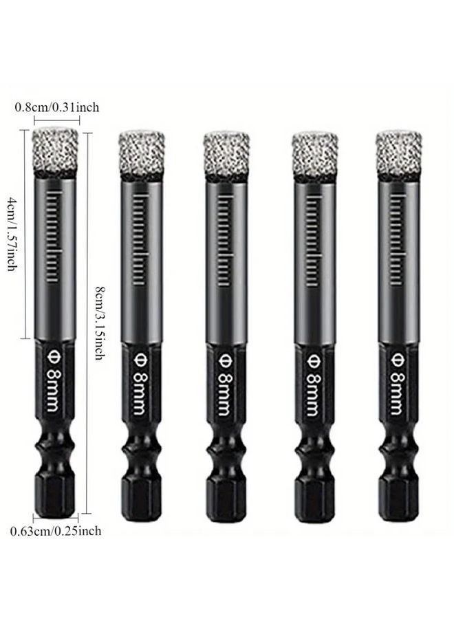 6mm 10pcs Diamond Hole Saw Cutter Set Brazed Dry Drill Bits for Marble Granite Ceramic - Image 4