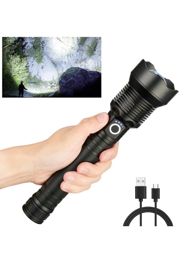 Mejora 5000 Lumens Super Bright Flashlight with 3 Modes Adjustable Focus & Waterproof, Powerful Handheld Flashlights,Rechargeable LED Flashlights High Lumens for Outdoor Camping, Emergencies - Image 1