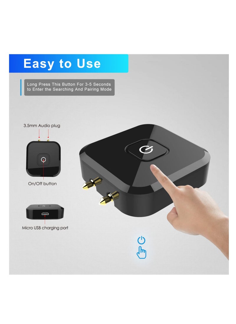 Y&D - Bluetooth 5.0 Transmitter, Wireless Audio Adapter with APTX Low Latency, Stereo Sound Flight Dongle for TV to Headphone 3.5mm or RCA Jack - Image 1