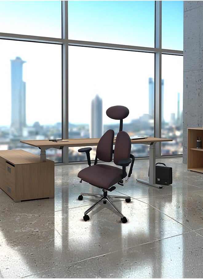 BACK COMFORT Dual Back Office Chair | Ergonomic Support for Neck and Back | Premium Leather | Made in Poland with 5-Year Warranty  - Image 2