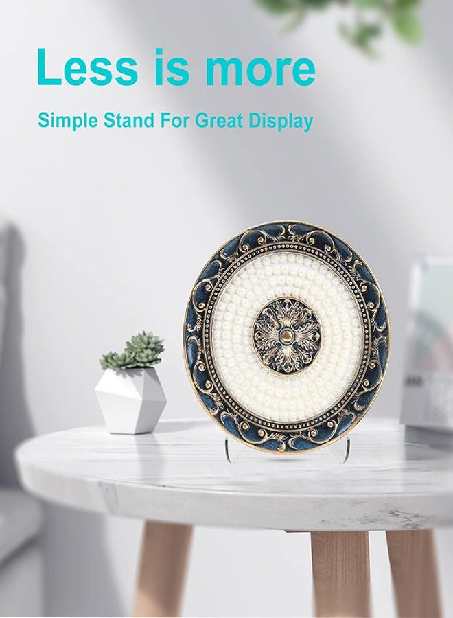 Acrylic Display Stand, 5 Pack Clear Acrylic Easels Plate Stands with Deep Support Shelves for Display Card Holder Photos Book Picture Table Top Holder Home Decors (3 x 2.5 x 2.2 inches)  - Image 3