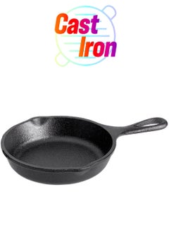 LODGE Pre-Seasoned Even Heat Distribution Mini Cast Iron Skillet Black 12.7 cm L5MS  - Image 1