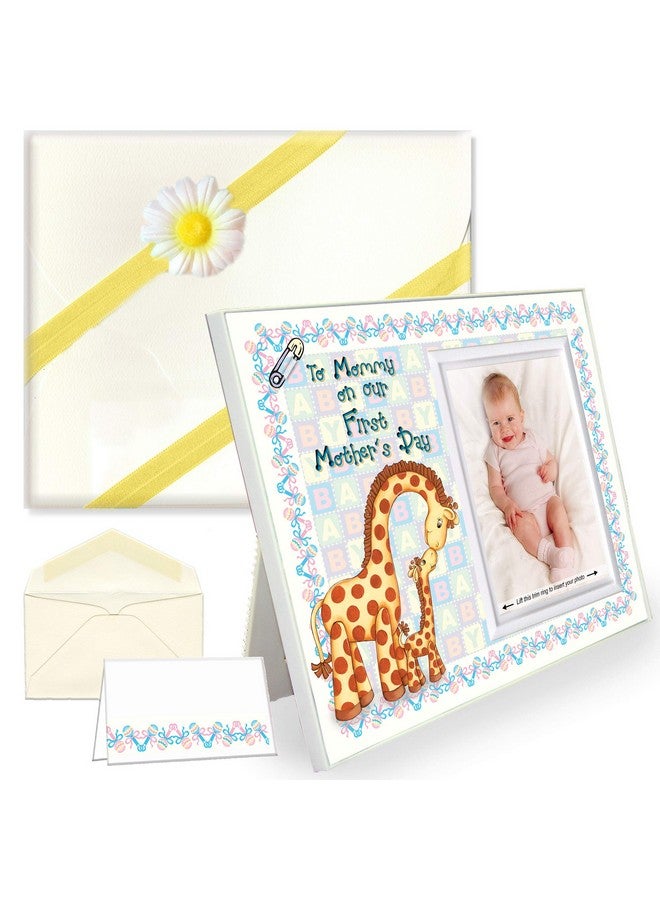 Expressly Yours! Photo Expressions To Mommy on Our First Mother's Day Picture Frame | 1st Mothers Day Picture Frame Gift | Gift-Boxed Ready to Give | Includes Matching Gift Card | Baby Giraffe Theme - Image 1