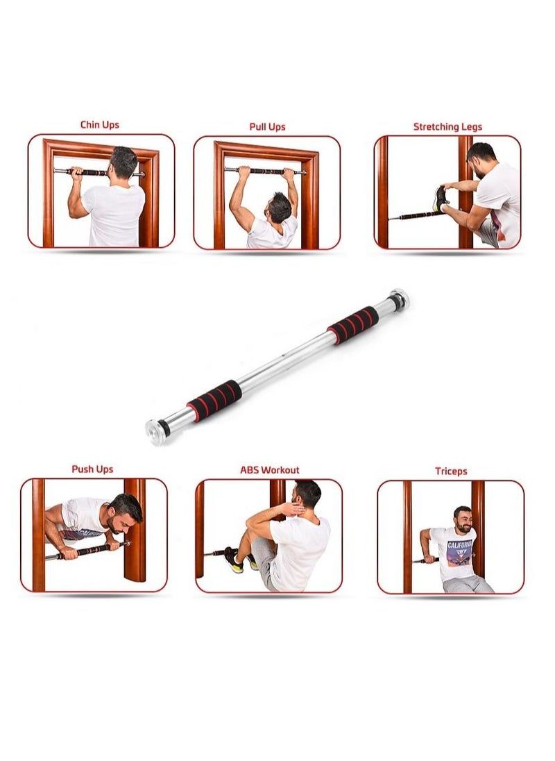 Pro Hanson Doorway Gym Bar, Adjustable Chin Up and Pull Up Bar With Foam Grips - 100 KG  - Image 2