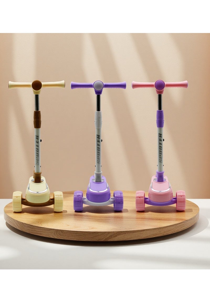 إيزي فيتشور سكوتر ركل للأطفال من إيزي فيوتشر: تصميم قابل للطي، مقبض قابل لضبط الارتفاع، عجلات LED، فرامل خلفية وموسيقى للأعمار من 3 إلى 8 سنوات - Image 5