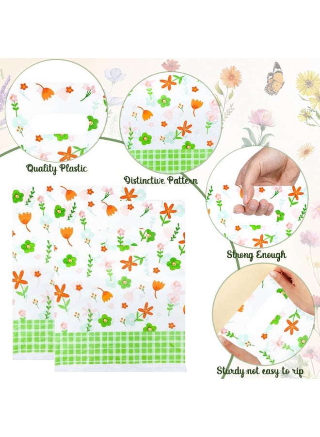 Sunspire 100 Small Floral Gift Wrap Bags, 7.9" x 11.8" Small Gift Wrap Tote Bags - Image 2