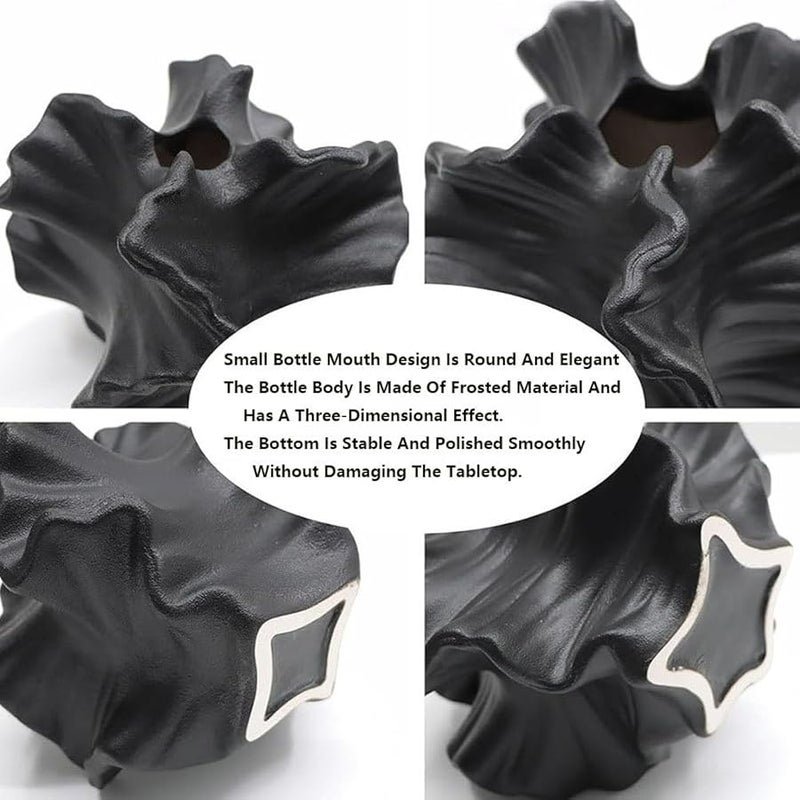 مزهرية خزفية بيضاء متوسطة الحجم، ديكور منزلي عصري، ملمس صقيل، أسلوب نوردي - Image 3