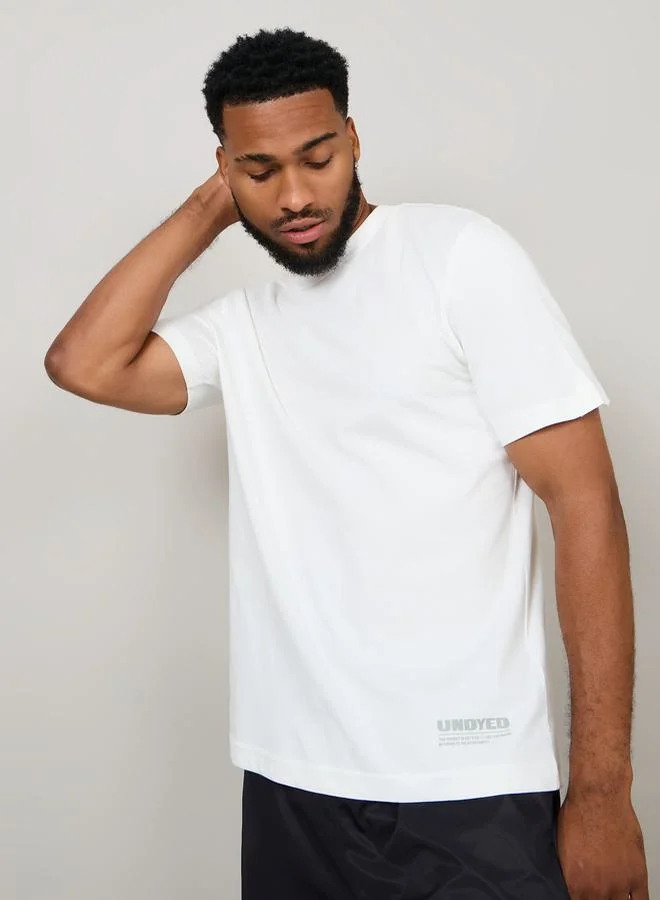 umbro Undyed Slogan Print Regular Fit T-shirt