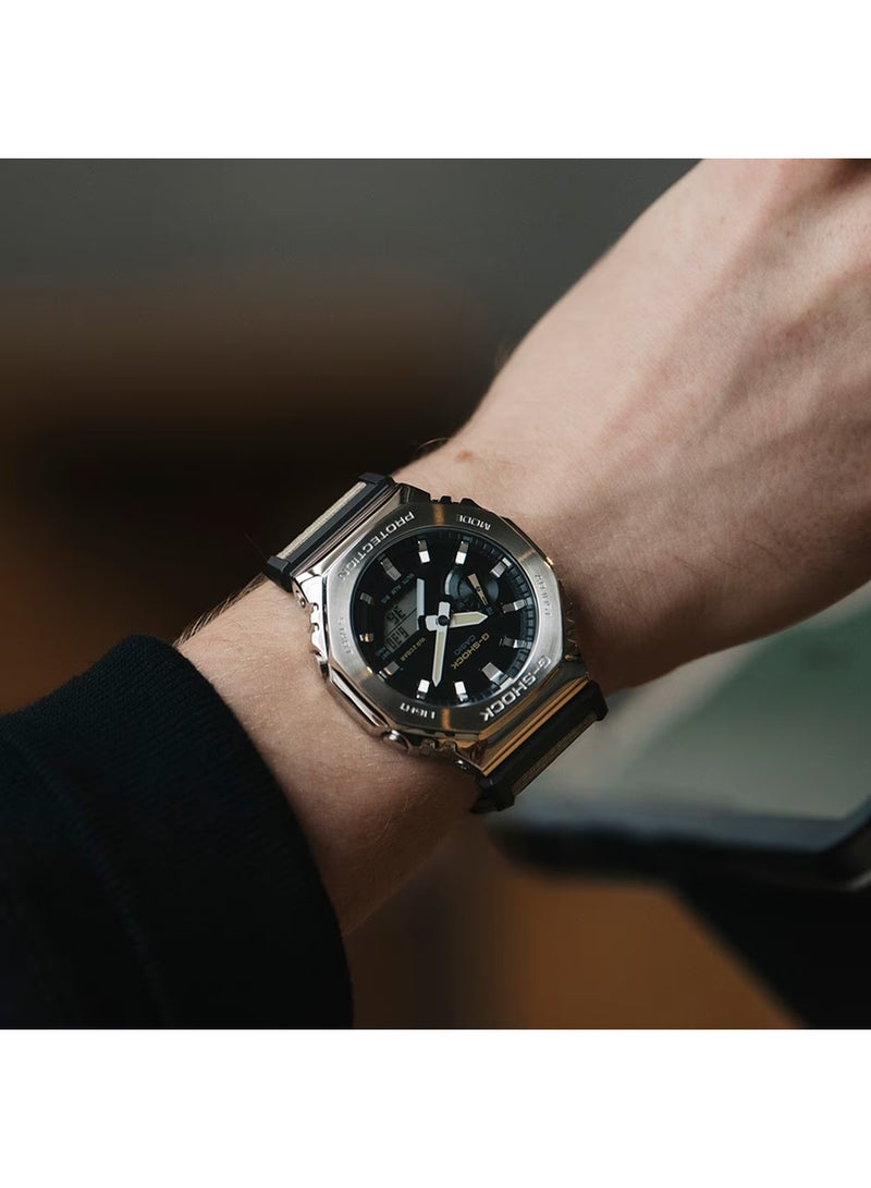 G-SHOCK 2100 Series G-STEEL GM-2100C-5ADR Analog-Digital Stainless steel Wrist Watch - Image 2