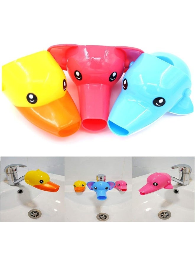 EVSOFMLF Faucet Extender for Kids, 3Pcs Faucet Cover Cartoon Faucet Extender Sink Hand Extender Washing for Children, Toddler, Baby Fun and Safe - Image 1