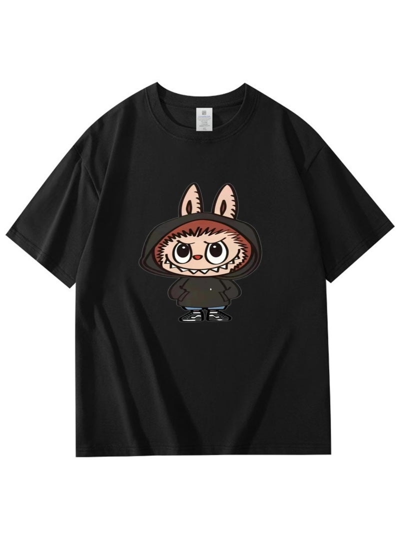 NIBEMINENT Labubu Printed Cotton Short Sleeves T-Shirt 