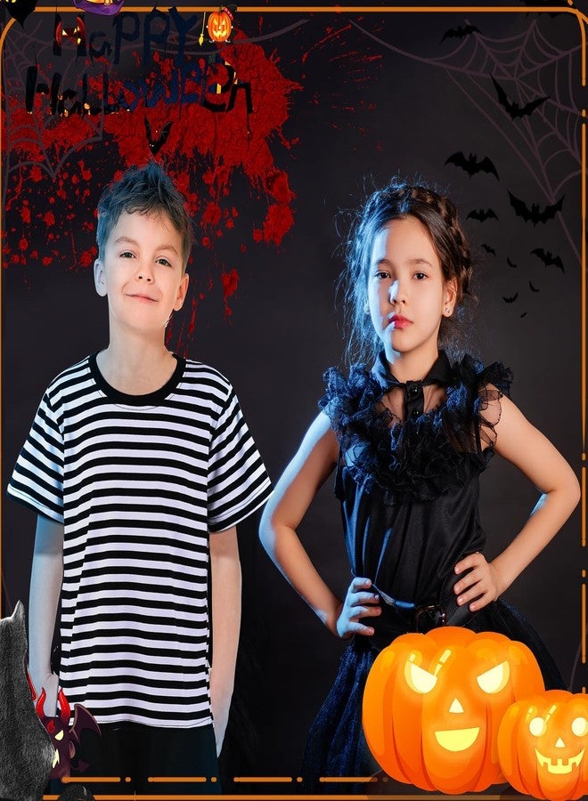 JcHrmers Halloween Costumes Black and White Striped Shirt, Black Short and Tube Socks (Small (3-4yr)) - Image 4