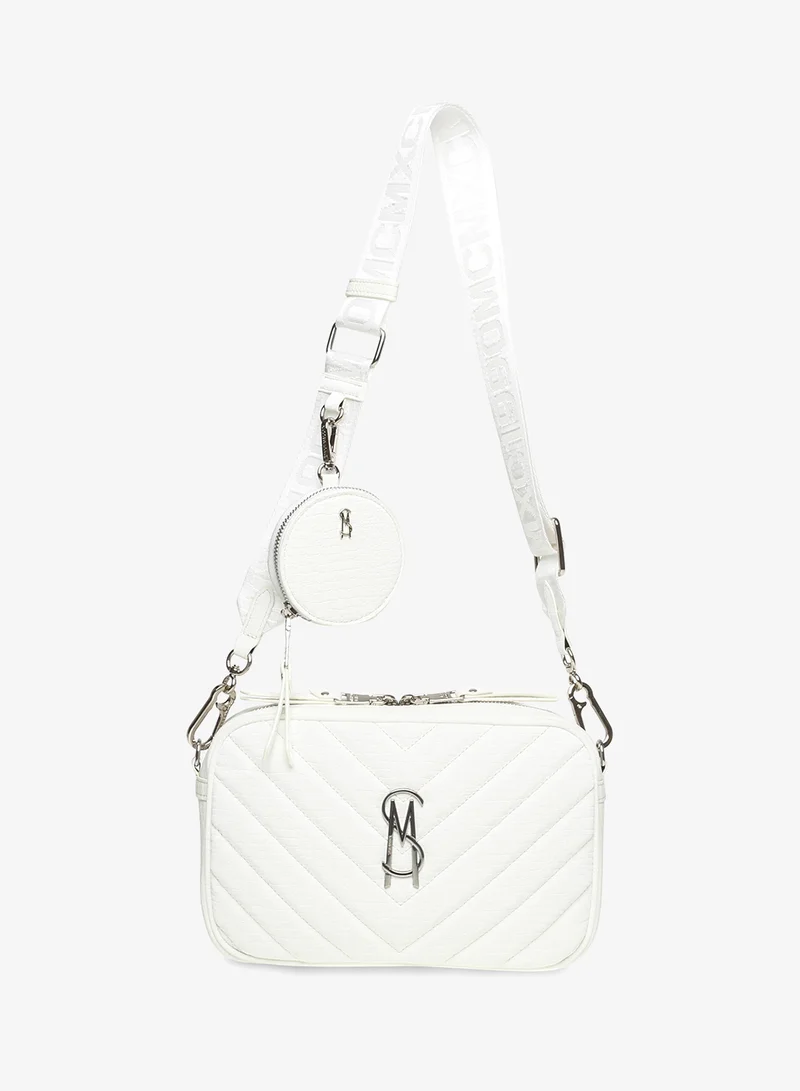 ستيف مادن حقيبة كروس بودي بغطاء من جلد الكافيار الصناعي