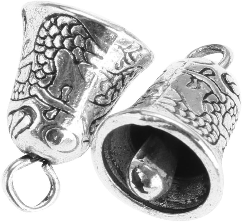 klarako 10Pcs Tibetan Silver Christmas Bell Charms Pendants for Jewelry Making, Creating - Image 5