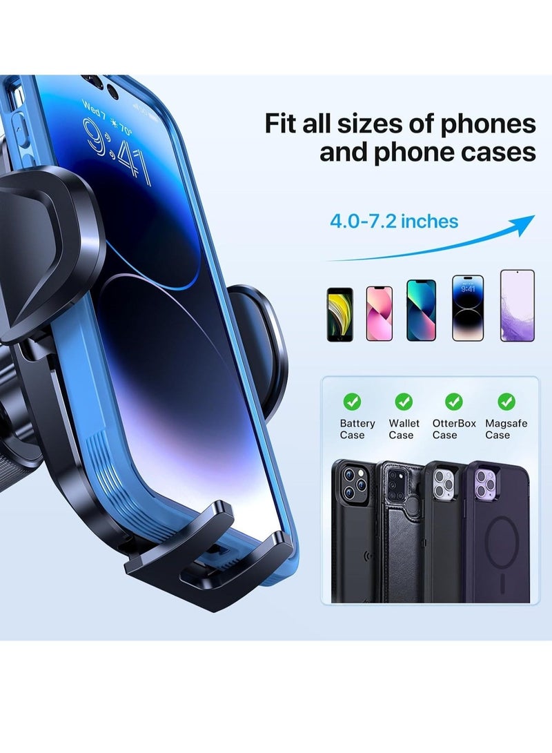Premium Car Phone Holder, Long Arm Phone Holder Car for Dashboard Windshield Air Vent - Heat-Resistant Strong Suction Cup - Car Mobile Holder Compatible with All Smartphones - Super Stable  - Image 2