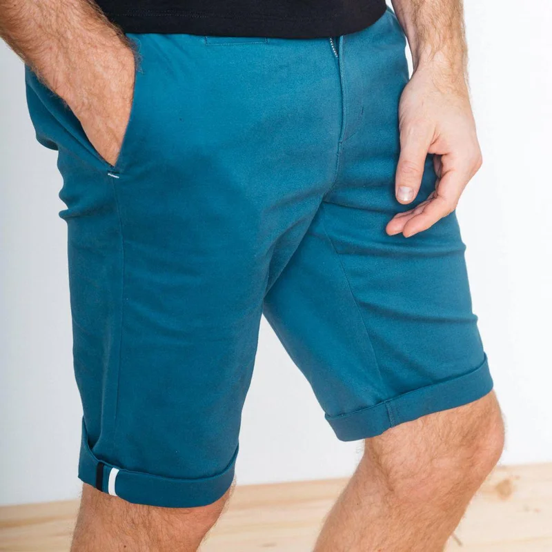 Faguo Saulieu Blue Cotton Shorts