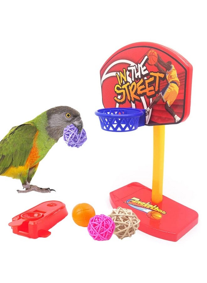 Western Era Bird Iq Toy Basketball Educational, Mini Toy For Bird Cage Accessory, For Small & Medium Size Birds - Image 1