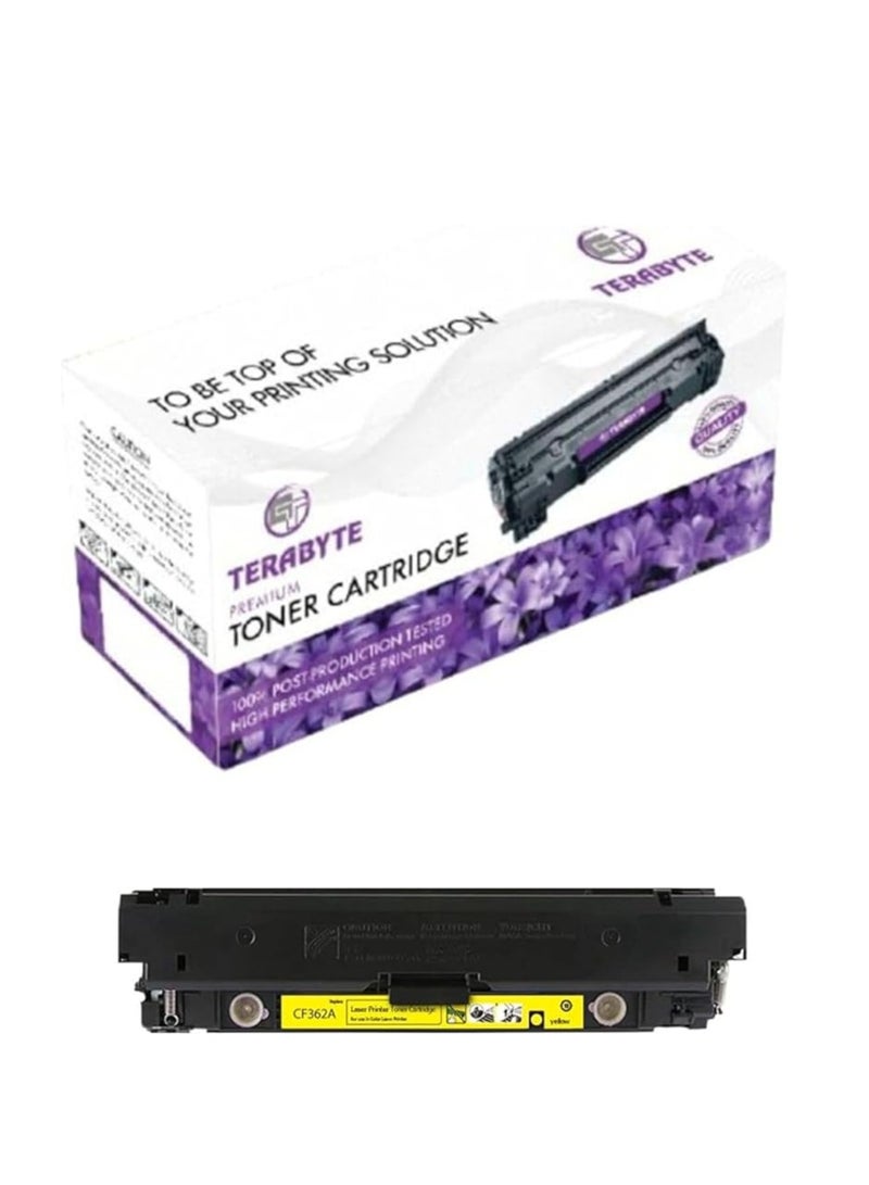 Terabyte خراطيش حبر متوافقة 508A لموديل M553 خراطيش حبر 508A CF362A متوافقة لطابعة ليزر ملونة من نوع Enterprise M552 MFP M577f 362A 508 (CF362A (أصفر) - Image 1