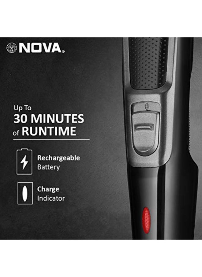 NOVA - Nht 1076 Cordless: 30 Minutes Runtime Trimmer For Men (Black) - Image 1