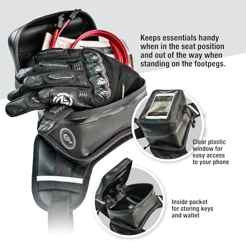 Giant Loop Gray Buckin' Roll Tank Bag, Minimalist Waterproof Motorcycle Tank Bag, 1.5-Liters Capacity, Fits Any Dirt Bike, Adventure, Dual Sport & More - Image 3