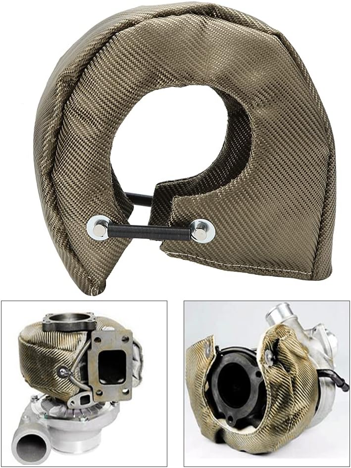 Turbocharger Protective Cover, Turbocharger Heat Wrap, High - Temperature Turbo Engine Barrier with Springs for T3 T4 T6 Turbochargers (T4) - Image 5