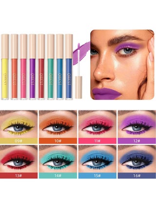 8 Colors Liquid Matte Eyeshadow Green Yellow Pink Blue Red Purple Lightweight High Pigmented Colored Smooth Cream Eyeshadow Kit Quick Drying Long Lasting Waterproof Matte Eye Shadow Makeup Set B - pzsku/ZFCA4701A726A81DD309CZ/45/_/1685778765/f7265793-71de-4cc3-9fd3-22e252eb5693