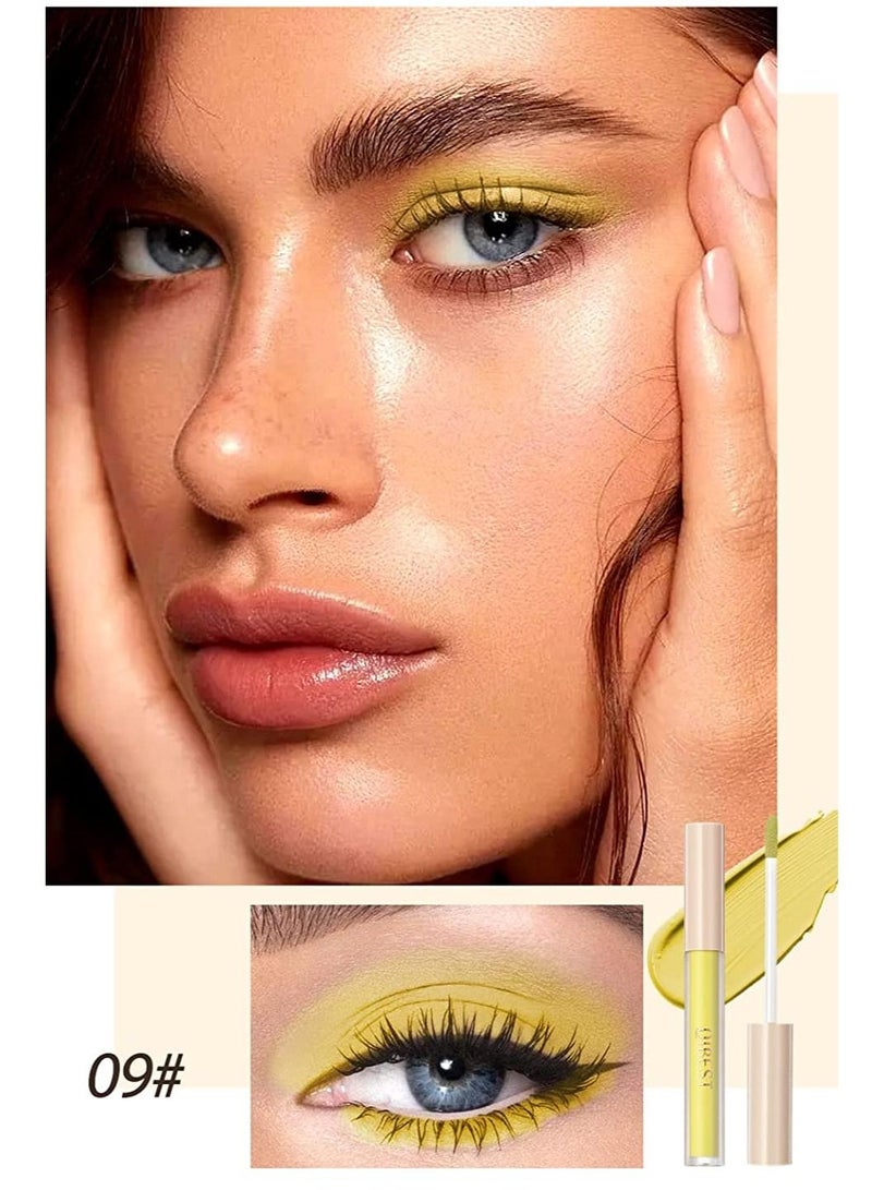 8 Colors Liquid Matte Eyeshadow Green Yellow Pink Blue Red Purple Lightweight High Pigmented Colored Smooth Cream Eyeshadow Kit Quick Drying Long Lasting Waterproof Matte Eye Shadow Makeup Set B