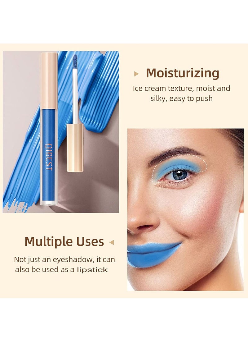 8 Colors Liquid Matte Eyeshadow Green Yellow Pink Blue Red Purple Lightweight High Pigmented Colored Smooth Cream Eyeshadow Kit Quick Drying Long Lasting Waterproof Matte Eye Shadow Makeup Set B