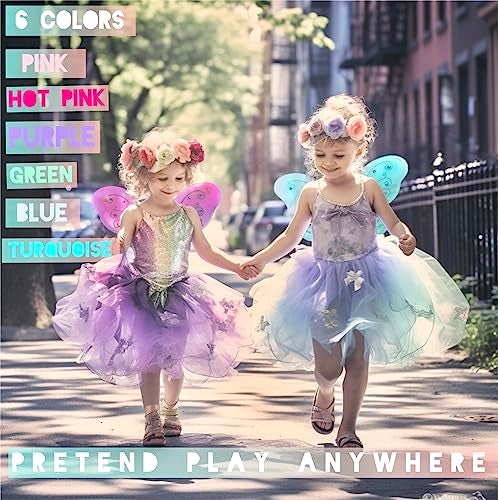 LOLASATURDAYS- fairy wings, toddler butterfly wings, fairy wings kids, fairy costume, alas, tinkerbell wings, fairy wings pack, small fairy wings - Set of 6 (12" x 10") - Image 5