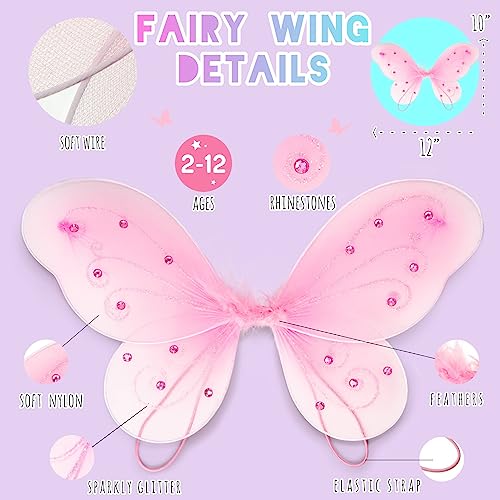 LOLASATURDAYS- fairy wings, toddler butterfly wings, fairy wings kids, fairy costume, alas, tinkerbell wings, fairy wings pack, small fairy wings - Set of 6 (12" x 10") - Image 4