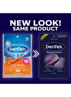Dentek DenTek Easy Brush Advanced Clean Interdental Cleaners, Standard, 16 Count, 6 Pack  - Image 2