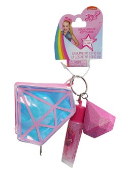 JoJo Siwa JoJo Siwa Diamond Lip Keychain Gloss, Balm and Coin Purse, Pink, Blue, One_Size 