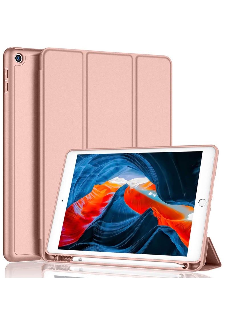 MIGOFAST iPad 9th Generation Case 2021 iPad 8th Generation Case 2020 10.2 Inch with Pencil Holder iPad 7th Gen 2019 Case with Soft Baby Skin Silicone Back Auto Wake Sleep Cover - Image 1