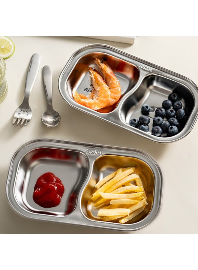 Cookss Baby Plate, Infant Feeding Bowl, 304 Stainless Steel Children's Tableware, Divided Eating Tray, Lunch Box - Image 3