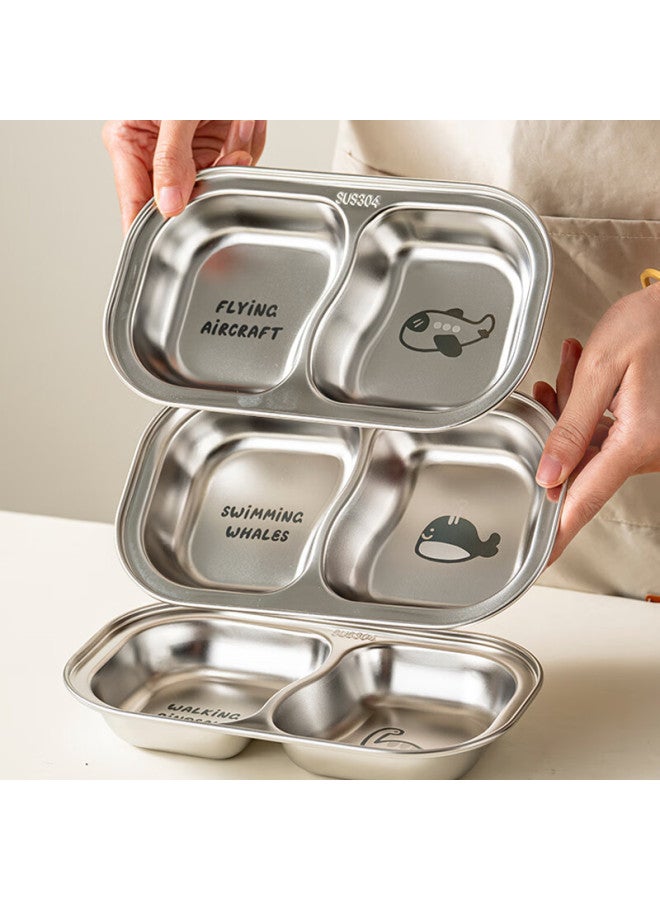 Cookss Baby Plate, Infant Feeding Bowl, 304 Stainless Steel Children's Tableware, Divided Eating Tray, Lunch Box - Image 2