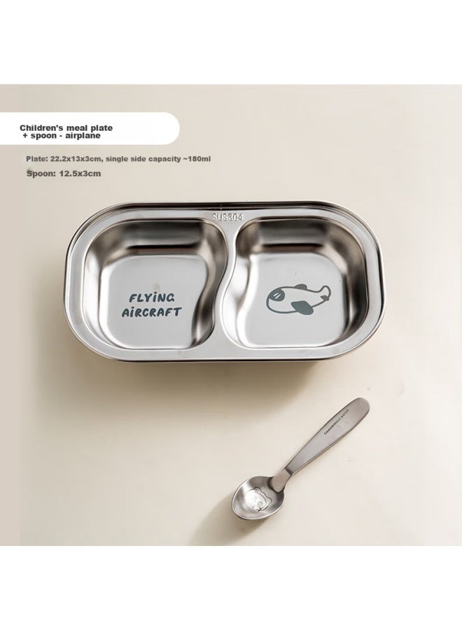Cookss Baby Plate, Infant Feeding Bowl, 304 Stainless Steel Children's Tableware, Divided Eating Tray, Lunch Box - Image 4
