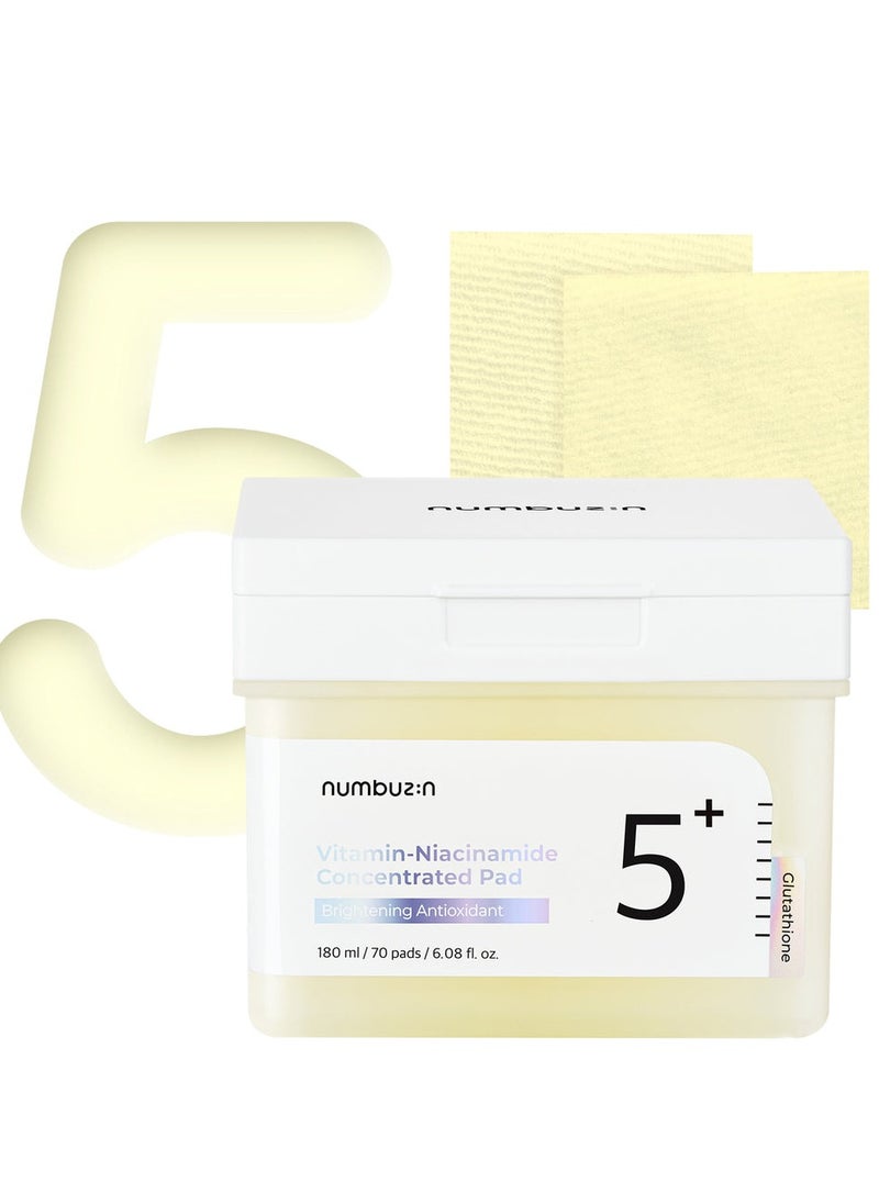 numbuzin Numbuzin No.5 Vitamin-niacinamide Concentrated Pad 180ml (70 Pads)  - Image 1