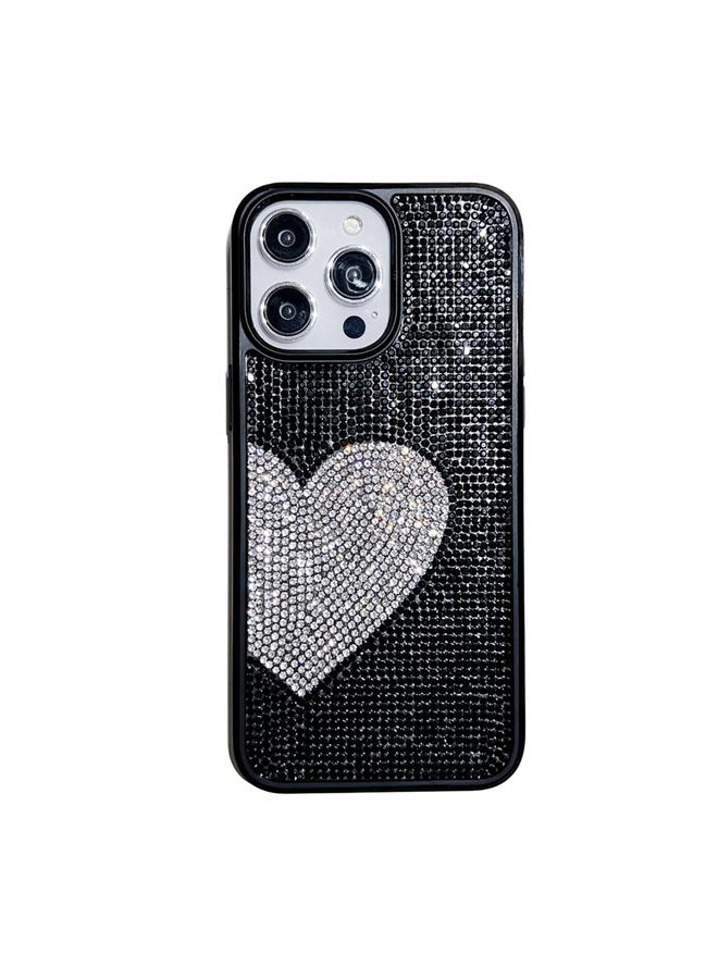 S-TOP Case For iPhone 15 Pro Love Heart Diamond TPU Phone Case - Image 1