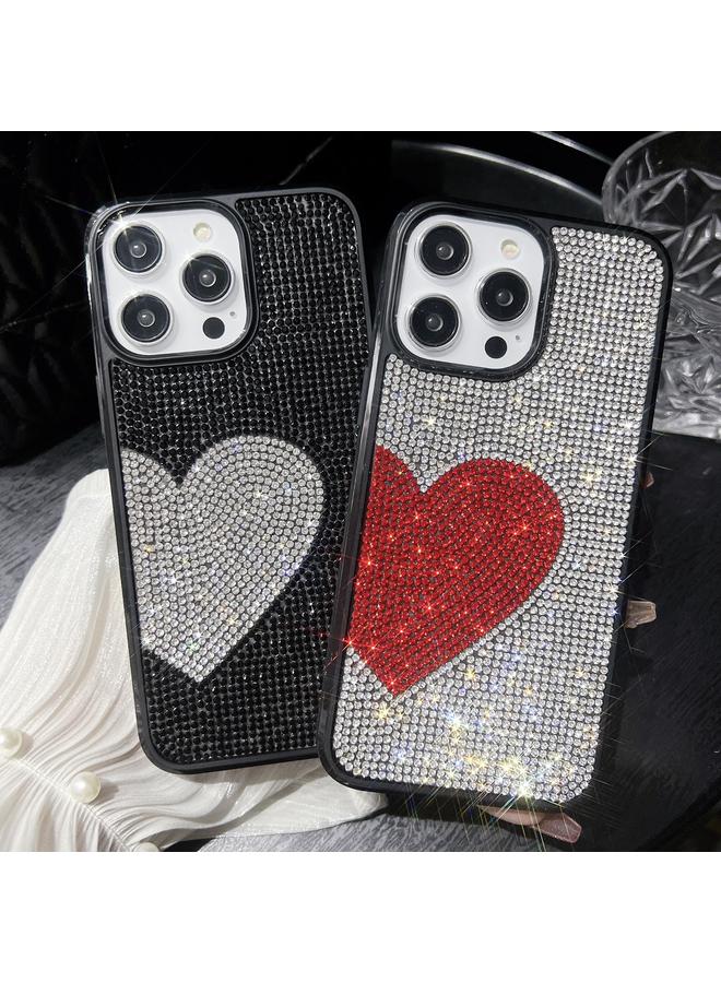 S-TOP Case For iPhone 15 Pro Love Heart Diamond TPU Phone Case - Image 3