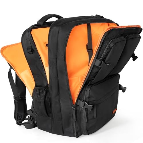 AKOZLIN DJ Mixer Travel Backpack 15"x9.8"x21.6" For Controller DJ Multi-Pockets With USB Port For Two Equipments,Laptop,Vinyl Records,Cables Accessories - Image 5