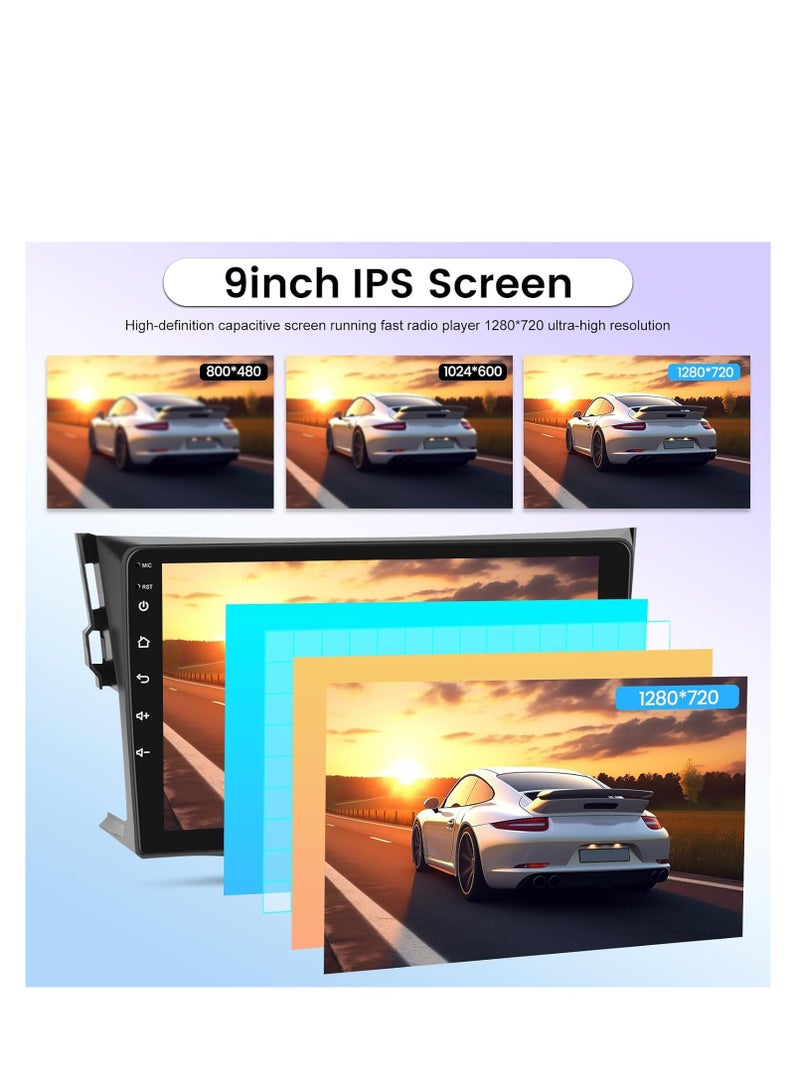 [8 Core 4+64G] راديو سيارة يعمل بنظام Android لسيارة Toyota RAV4 2007-2012 مع Carplay اللاسلكي وAndroid Auto - شاشة تعمل باللمس IPS 1280 * 720 مقاس 9 بوصات - DSP 32EQ / WiFi/GPS/SWC + كاميرا احتياطية AHD - Image 2