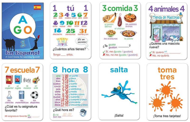 AGO En EspaÃ±ol Card Game for Beginners. Learn Spanish by Playing a Fun Conversational Game! - Image 2
